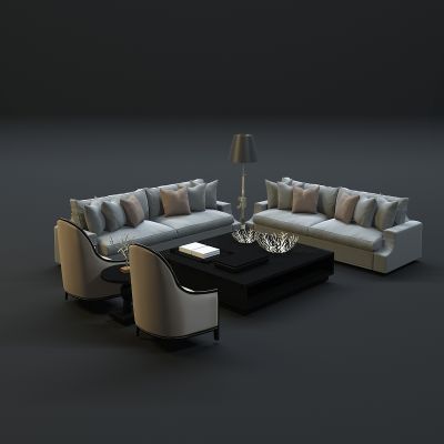 现代沙发茶几组合