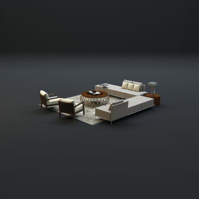 现代沙发茶几组合