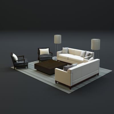 现代沙发茶几组合