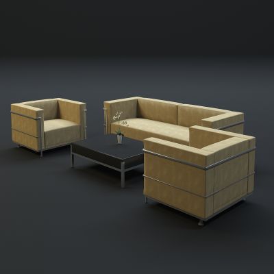 现代沙发茶几组合