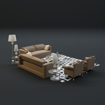 现代沙发茶几组合