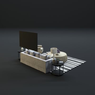 现代沙发茶几组合