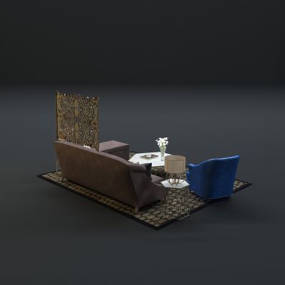 现代沙发茶几组合