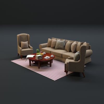 现代沙发茶几组合