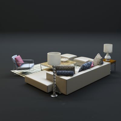 现代沙发茶几组合