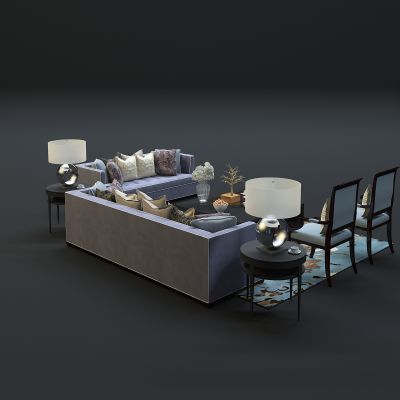 现代沙发茶几组合