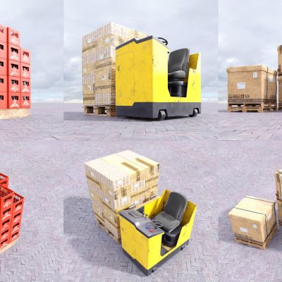 现代仓库配套，仓库货架，货柜，货物，货箱，箱子