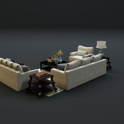 现代沙发茶几组合