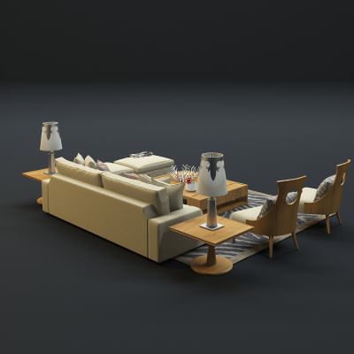 现代沙发茶几组合