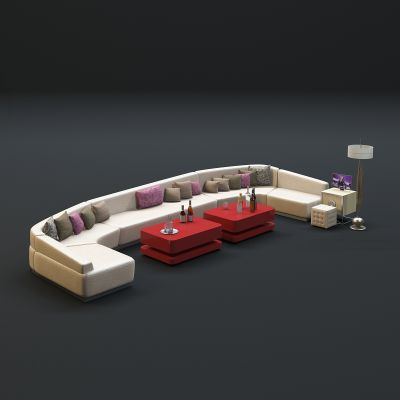 现代沙发茶几组合