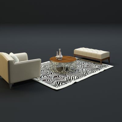 现代沙发茶几组合