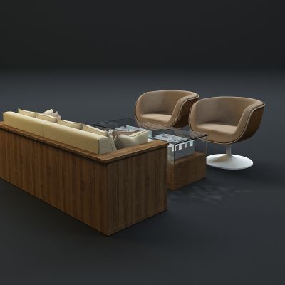 现代沙发茶几组合