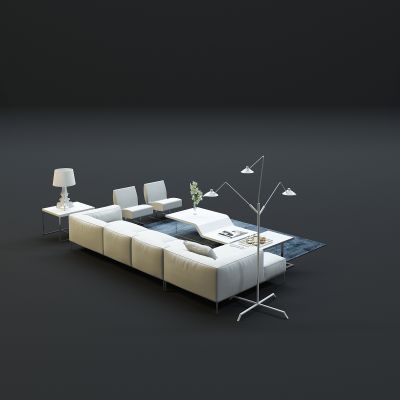 现代沙发茶几组合