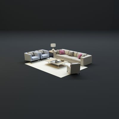 现代沙发茶几组合