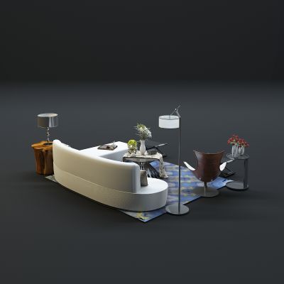 现代沙发茶几组合