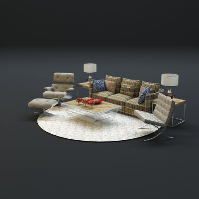 现代沙发茶几组合