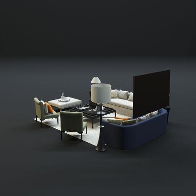 现代沙发茶几组合