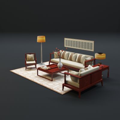 现代沙发茶几组合