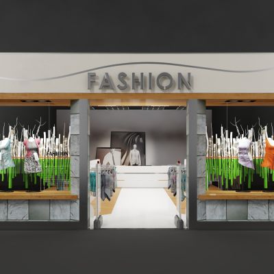 现代橱窗，橱窗，商业橱窗，商铺橱窗，店面橱窗，店铺橱窗3D模型