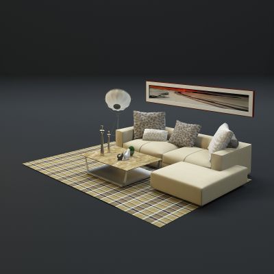 现代沙发茶几组合