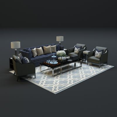现代沙发茶几组合