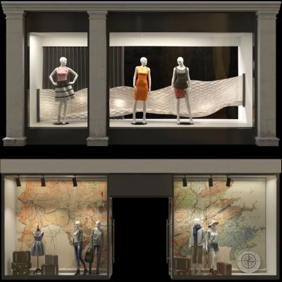 现代橱窗，橱窗，商业橱窗，商铺橱窗，店面橱窗，店铺橱窗