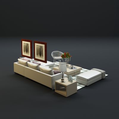 现代沙发茶几组合