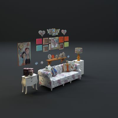 现代沙发茶几组合