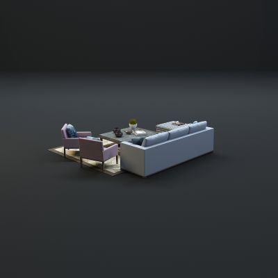 现代沙发茶几组合