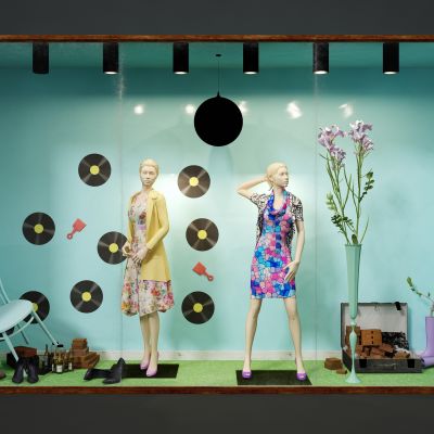 现代橱窗，橱窗，商业橱窗，商铺橱窗，店面橱窗，店铺橱窗3D模型