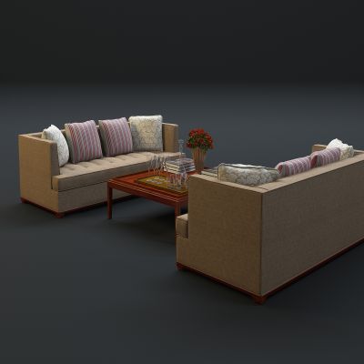 现代沙发茶几组合