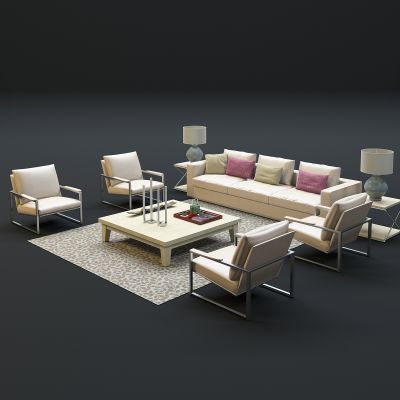 现代沙发茶几组合