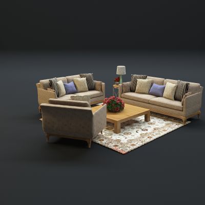 现代沙发茶几组合