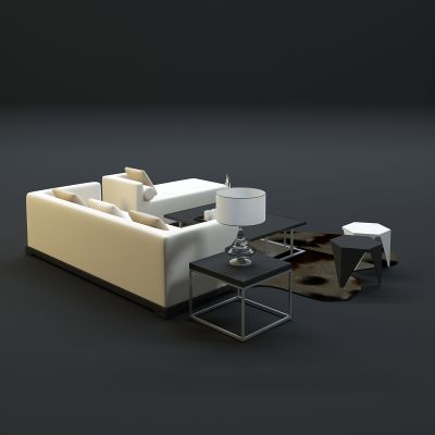现代沙发茶几组合
