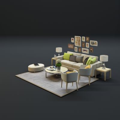 现代沙发茶几组合