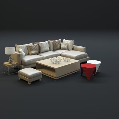 现代沙发茶几组合