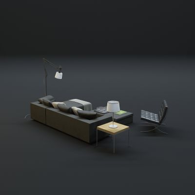 现代沙发茶几组合