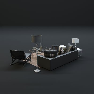 现代沙发茶几组合