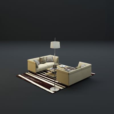 现代沙发茶几组合