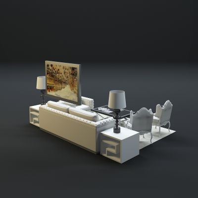 现代沙发茶几组合