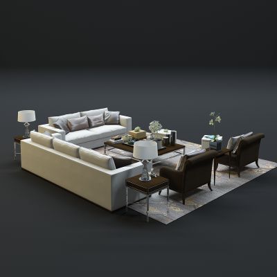 现代沙发茶几组合