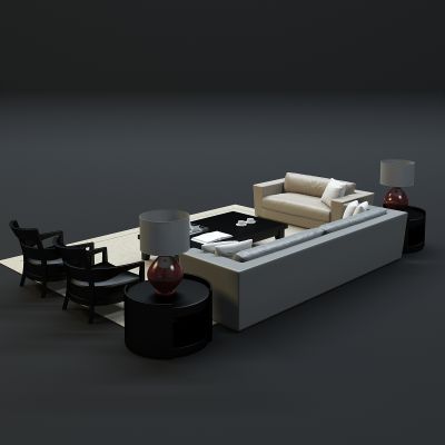 现代沙发茶几组合