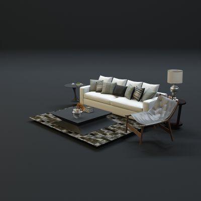 现代沙发茶几组合