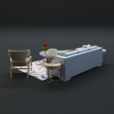 现代沙发茶几组合