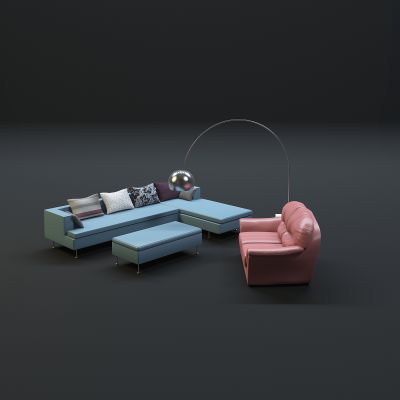 现代沙发茶几组合