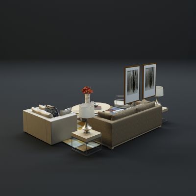 现代沙发茶几组合