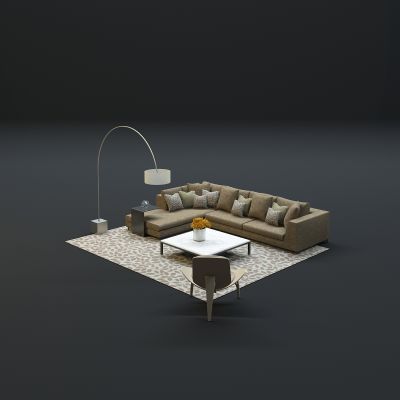 现代沙发茶几组合