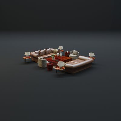 现代沙发茶几组合