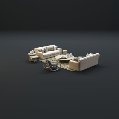 现代沙发茶几组合