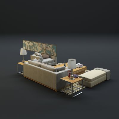 现代沙发茶几组合